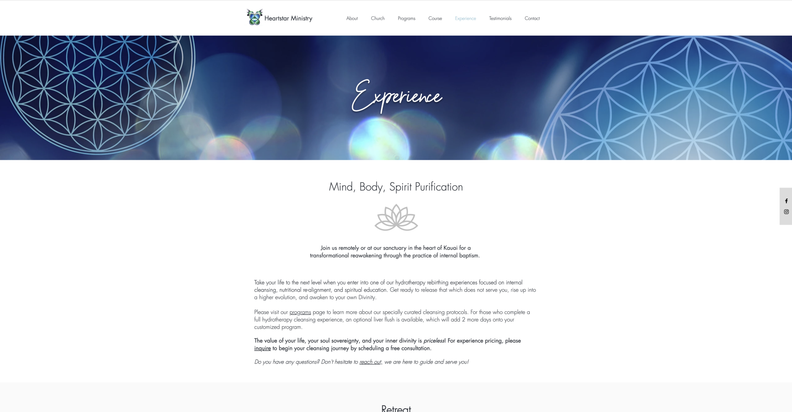 Heartstar Ministry Website Sample 4