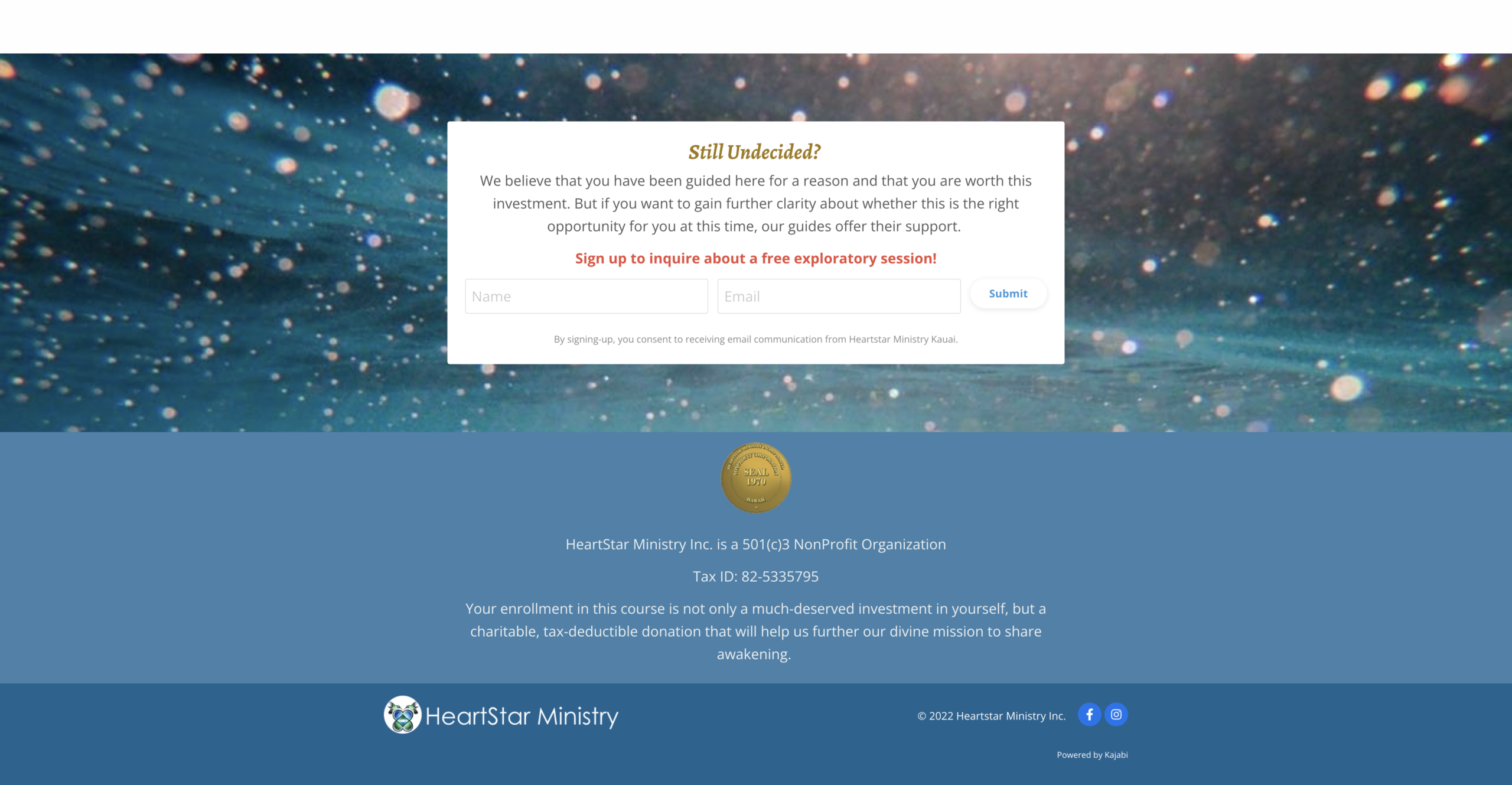 Heartstar Ministry Landing Page Sample 5