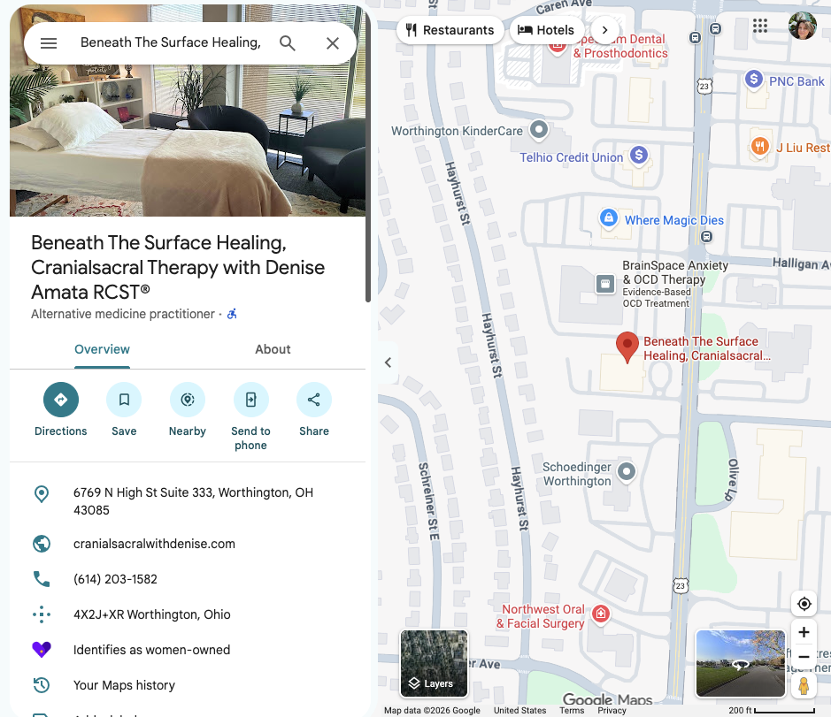 Beneath the Surface Healing on Google Maps